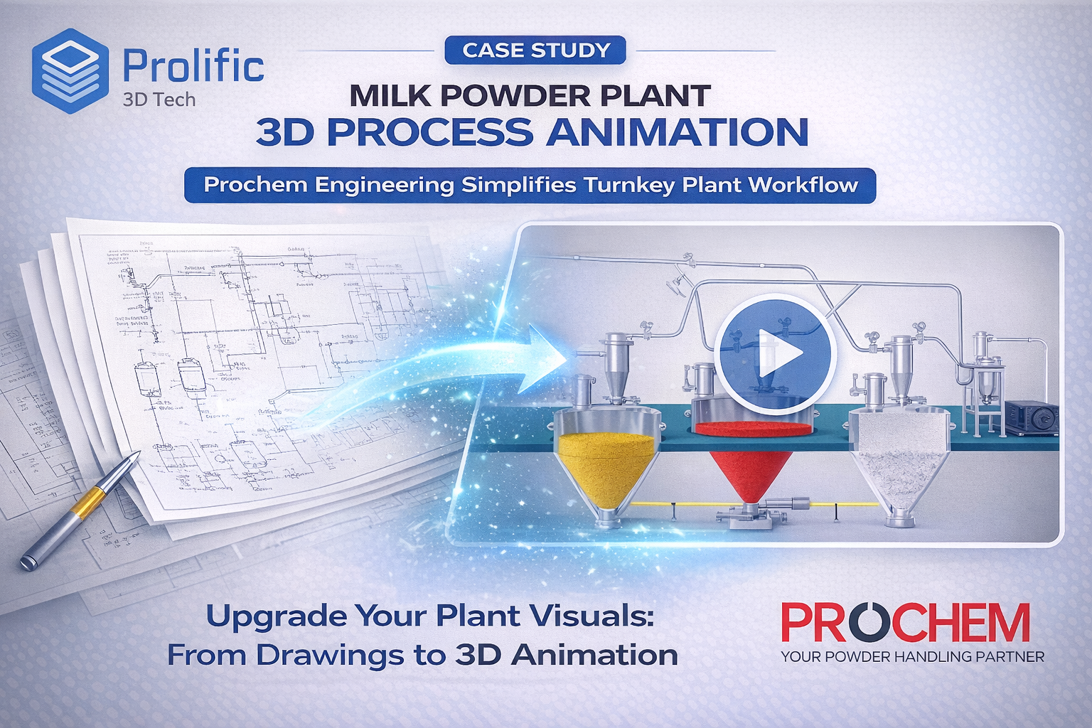 Prochem dairy plant 3D process animation